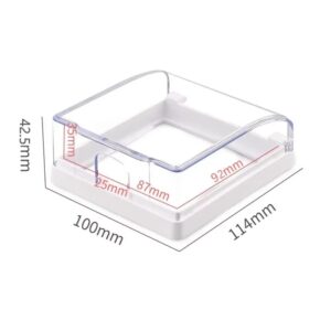 dimensions boitier cache prise universel transparent avec clapet