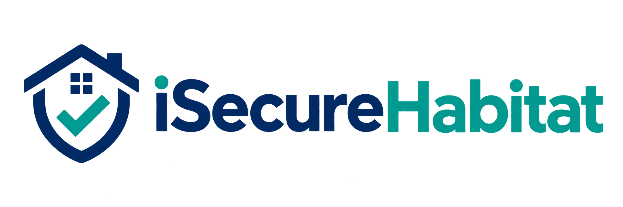 Logo iSecureHabitat avec maison et bouclier de protection