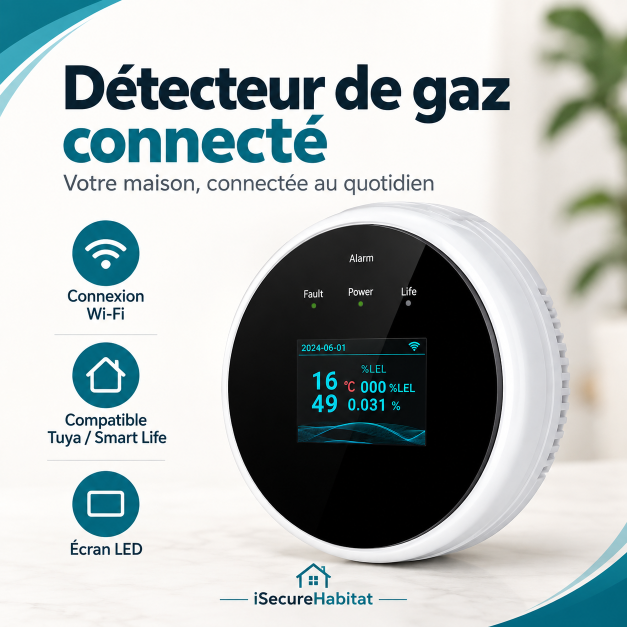 Détecteur de gaz Wi-Fi